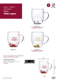 LUGANO GLITTER CHRISTMAS MUG 350ML Tellini S.r.l. Wholesale Clothing